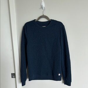 Marine Layer Blue Crewneck Sweater Classic Knit